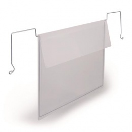 Logisztikai zseb, A5, fekvő, DURABLE, dróttal, áttetsző
