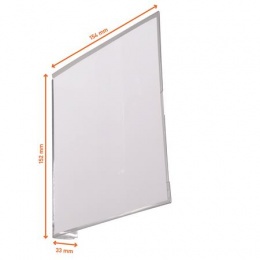 Információs tábla, 149x149 mm, öntapadó, DURABLE, áttetsző