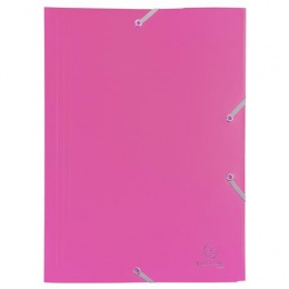 Gumis mappa, PP, A4, EXACOMPTA "Opak", fukszia