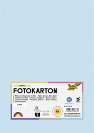 Dekorkarton, 2 oldalas, A4, 300 g, 50 lap, FOLIA, jégkék