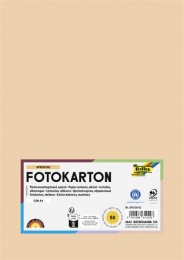 Dekorkarton, 2 oldalas, A4, 300 g, 50 lap, FOLIA, barack