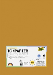 Színes papír, A4, 130 g, 100 lap, FOLIA, terrakotta