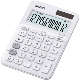 Számológép, asztali, 12 számjegy, CASIO, "MS 20 UC", fehér