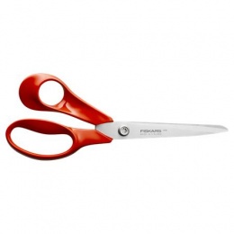 Olló, általános, 21 cm, balkezes, FISKARS "Classic", piros