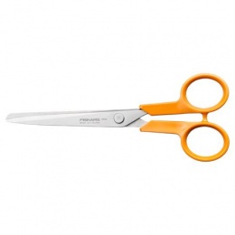 Olló, papírvágó, 17 cm, FISKARS "Classic" narancssárga