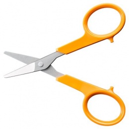 Olló, körömvágó, 10 cm, egyenes, FISKARS "Classic", narancssárga