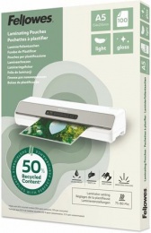 Meleglamináló fólia, 80 mikron, A5, fényes, 100 db, FELLOWES "Light"