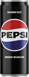 Üdítőital, szénsavas, 0,33 l, dobozos, PEPSI "Cola Zero"