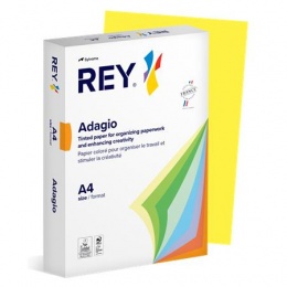 Másolópapír, színes, A4, 160 g, REY "Adagio", intenzív sárga