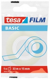 Ragasztószalag, 15 mm x 33 m, TESA "Basic", átlátszó