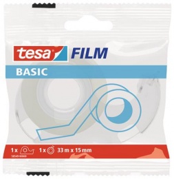 Ragasztószalag, adagolón, kézi, 15 mm x 33 m, TESA "Basic", átlátszó