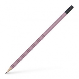 Grafitceruza radírral, B, háromszögletű, FABER-CASTELL "Grip 2001", rózsaszín