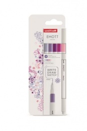 Tűfilc készlet, 0,4 mm, UNI "Emott Floral", 5 különböző szín