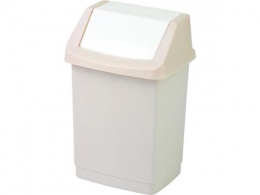 Billenős szemetes, 50 l, CURVER "Click-It", szavanna