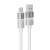 Töltőkábel, USB-A - USB-C, 18W, 1 m, AVAX "CB312 Glowy", fehér