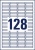Etikett, univerzális 43,2x8,5 mm, eltávolítható, kerekített sarkú, AVERY ZWECKFORM, 3200 etikett/csomag