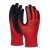 Védőkesztyű, latex, DONAU "Safety", 9/L méret, piros