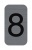 Információs tábla, öntapadó, 2,5x4,4 cm, alumíniumhatású, EXACOMPTA, 8-as