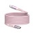 USB kábel, USB-C - USB-C, 1,2 m, 100W, mágneses, VERBATIM, rózsaszín