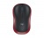 Egér, vezeték nélküli, optikai, közepes méret, USB, LOGITECH "M185", piros