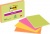 Öntapadó jegyzettömb, 203x152 mm, 4x45 lap, 3M POSTIT "Super Sticky", vegyes színek