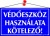Információs tábla, 22,5x12,5 cm, "Védőeszköz használata kötelező!"