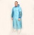 Fólia esőkabát, egyszer használatos, kapucnis, kék