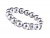 Karkötő, ezüst színű SWAROVSKI® gyöngyből, fehér kristállyal, 10mm, ART CRYSTELLA® M