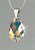 Nyaklánc, esőcsepp formájú, színjátszós fehér SWAROVSKI® kristállyal, 16mm, ART CRYSTELLA®