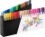 Ecsetirón készlet, tartóval, FABER-CASTELL "Black Edition", 50 különböző szín