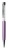 Golyóstoll, orgonalila, felül fehér SWAROVSKI® kristályokkal töltve, 14 cm, ART CRYSTELLA®